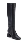 Dkny Women's Cana Block Heel Knee High Dress Boots In Black