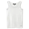 Dkny Logo-plaque Tank Top In Gray