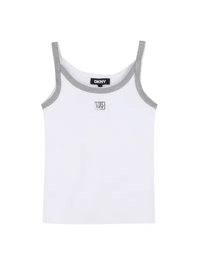 Dkny Canotta Con Logo In White