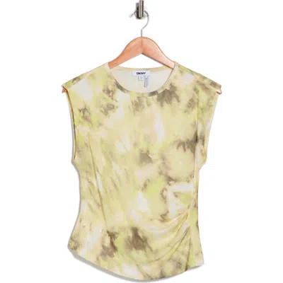Dkny Cap Sleeve Knit Top In Multi