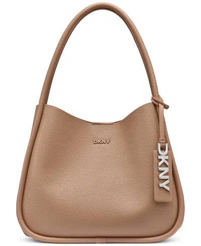 Dkny Capri Large Hobo In Brown