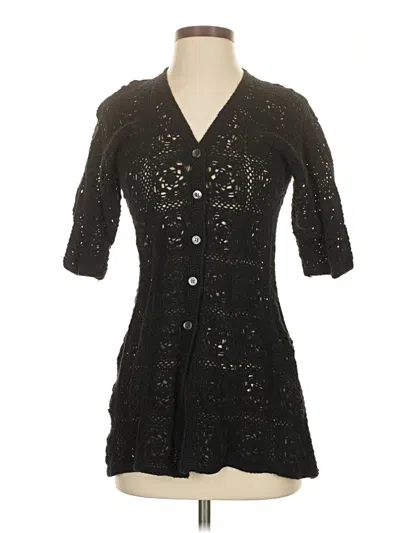 Pre-owned Dkny Cardigan Sweater In Black