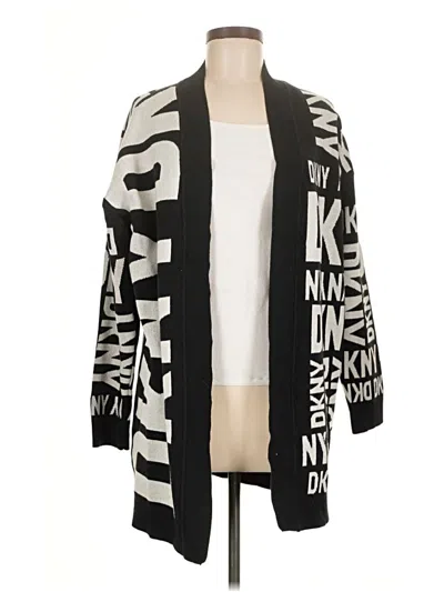 Pre-owned Dkny Cardigan Sweater In Black