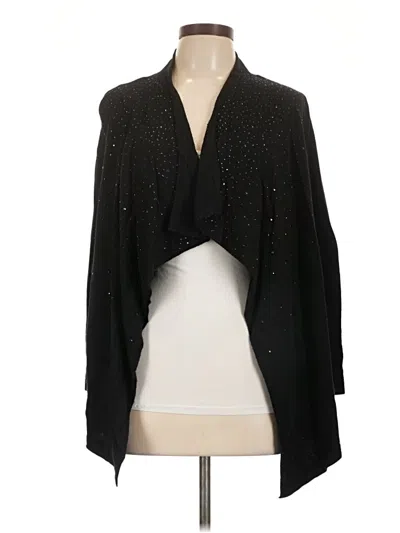 Pre-owned Dkny Cardigan Sweater In Black