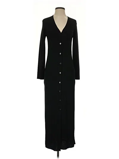 Pre-owned Dkny Cardigan Sweater In Black