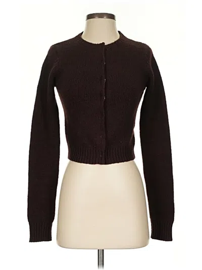 Pre-owned Dkny Cardigan Sweater In Brown