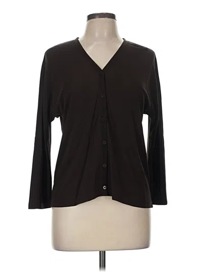 Pre-owned Dkny Cardigan Sweater In Brown
