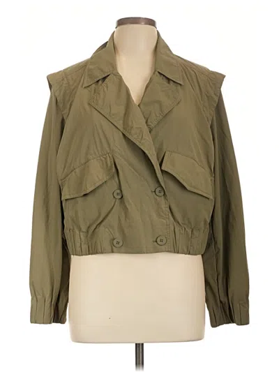 Pre-owned Dkny Cardigan Sweater In Green