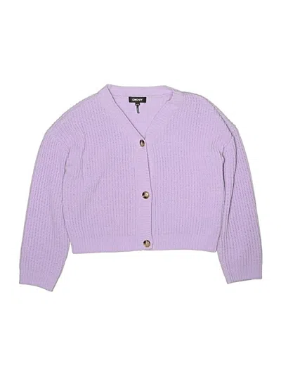 Pre-owned Dkny Kids' Cardigan Sweater In Purple