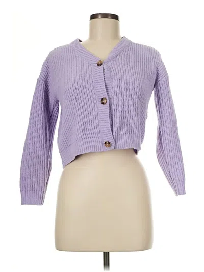 Pre-owned Dkny Cardigan Sweater In Purple