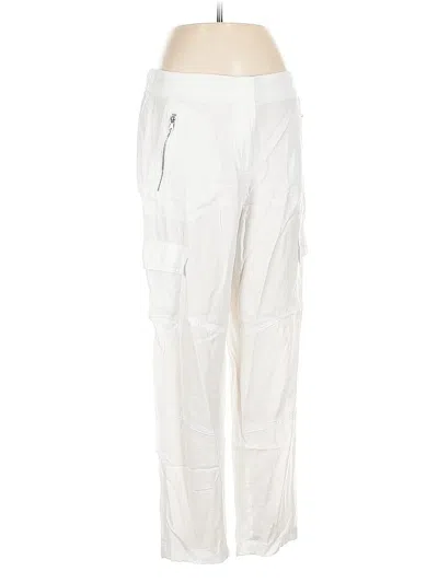 Pre-owned Dkny Cargo Pants In White
