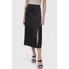 Dkny Cargo Pocket Sateen Skirt In Black