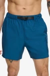 Dkny Cargo Volley Stretch Swim Trunks In Poseidon