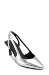 Dkny Carson Pointed Toe Slingback Pump In Silver
