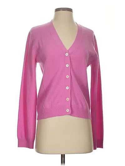 Pre-owned Dkny Cashmere Cardigan Sweater In Pink