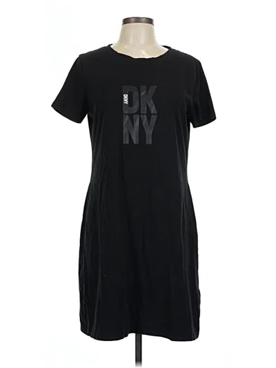 Pre-owned Dkny Casual Dress In Black