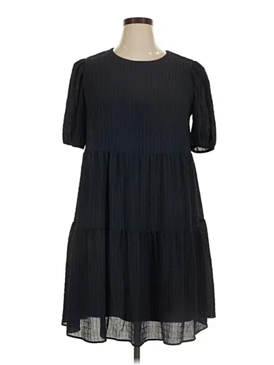 Pre-owned Dkny Casual Dress In Black