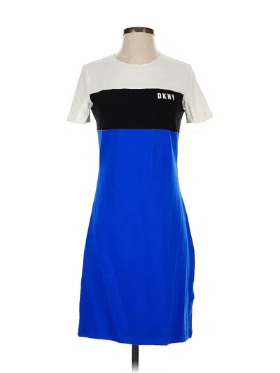 Pre-owned Dkny Casual Dress In Blue