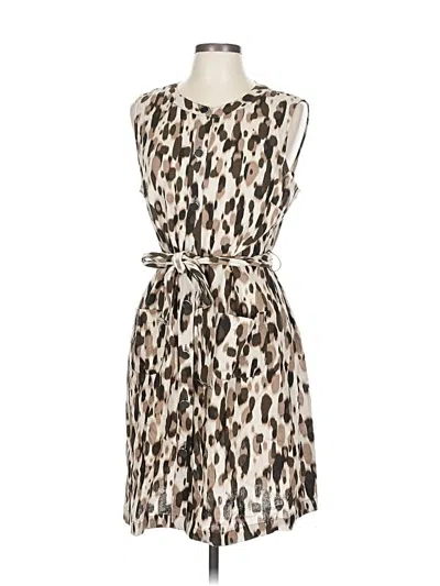 Pre-owned Dkny Casual Dress In Brown