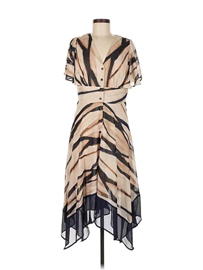 Pre-owned Dkny Casual Dress In Brown