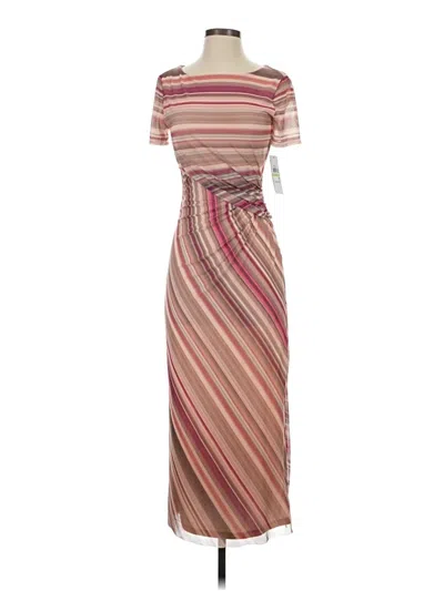 Pre-owned Dkny Casual Dress In Brown
