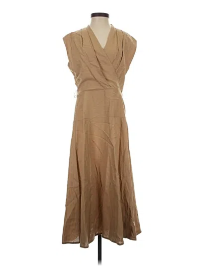 Pre-owned Dkny Casual Dress In Brown