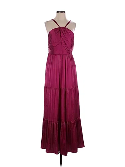 Pre-owned Dkny Casual Dress In Burgundy