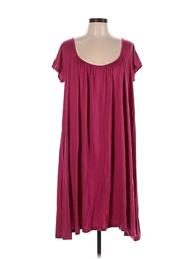 Pre-owned Dkny Casual Dress In Burgundy