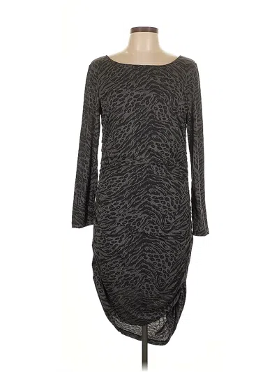 Pre-owned Dkny Casual Dress In Gray
