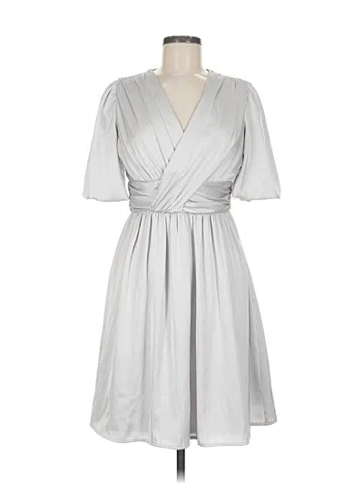 Pre-owned Dkny Casual Dress In Gray