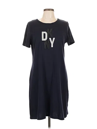 Pre-owned Dkny Casual Dress In Gray