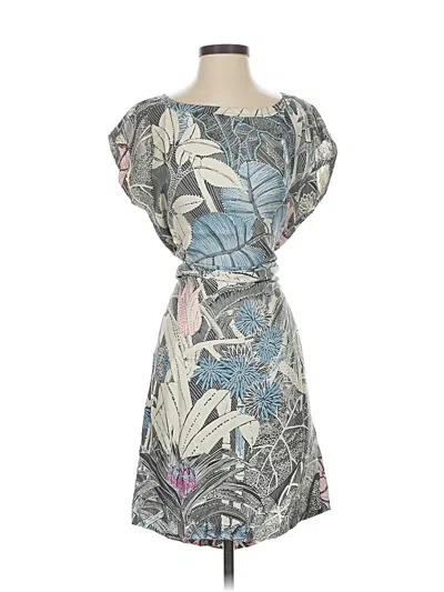 Pre-owned Dkny Casual Dress In Gray