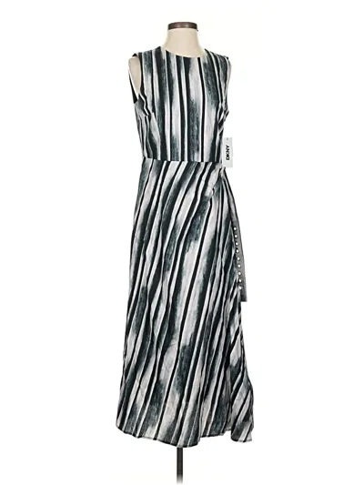 Pre-owned Dkny Casual Dress In Gray