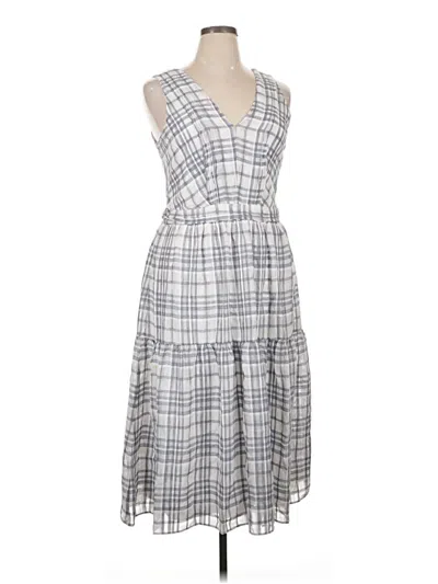 Pre-owned Dkny Casual Dress In Gray