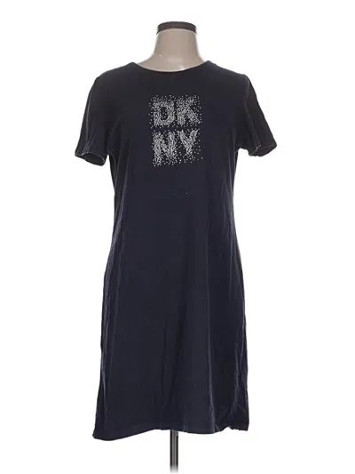 Pre-owned Dkny Casual Dress In Gray