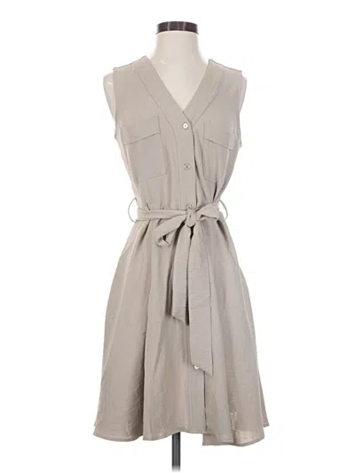 Pre-owned Dkny Casual Dress In Gray