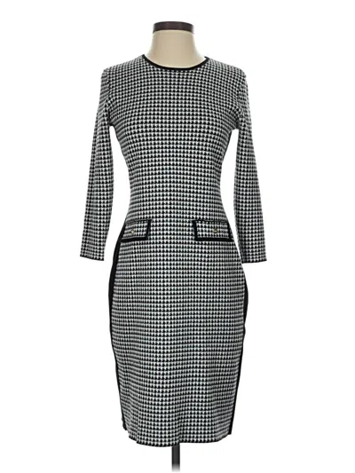 Pre-owned Dkny Casual Dress In Gray