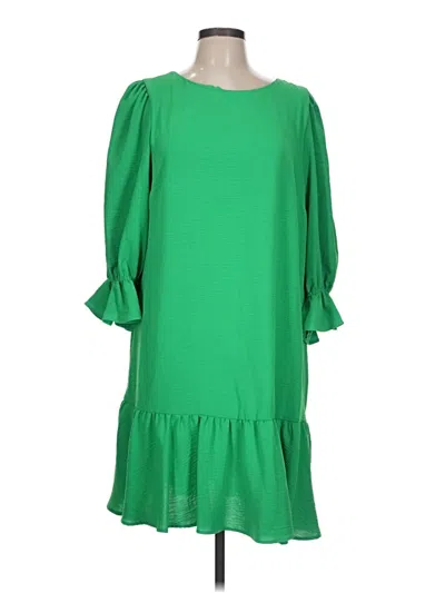 Pre-owned Dkny Casual Dress In Green