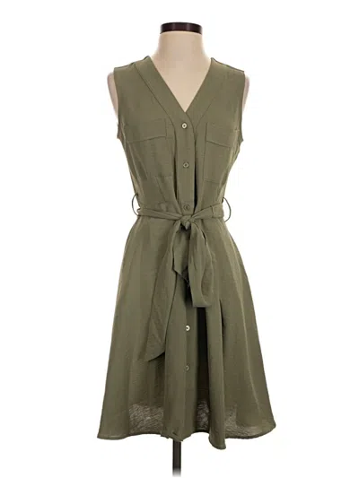 Pre-owned Dkny Casual Dress In Green