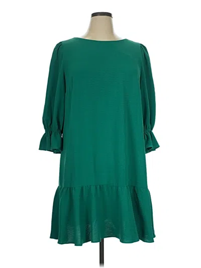 Pre-owned Dkny Casual Dress In Green