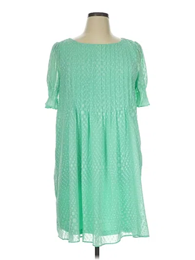 Pre-owned Dkny Casual Dress In Green
