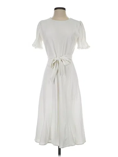 Pre-owned Dkny Casual Dress In Ivory