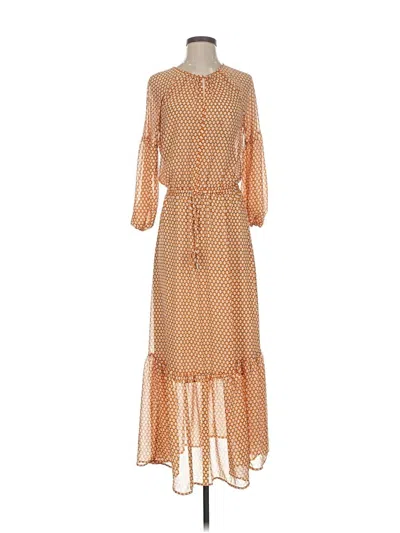 Pre-owned Dkny Casual Dress In Orange