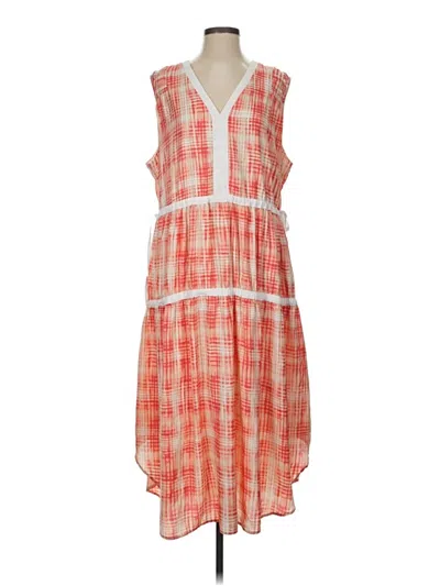 Pre-owned Dkny Casual Dress In Orange