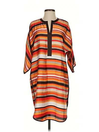 Pre-owned Dkny Casual Dress In Orange