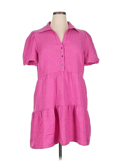 Pre-owned Dkny Casual Dress In Pink