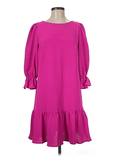 Pre-owned Dkny Casual Dress In Pink