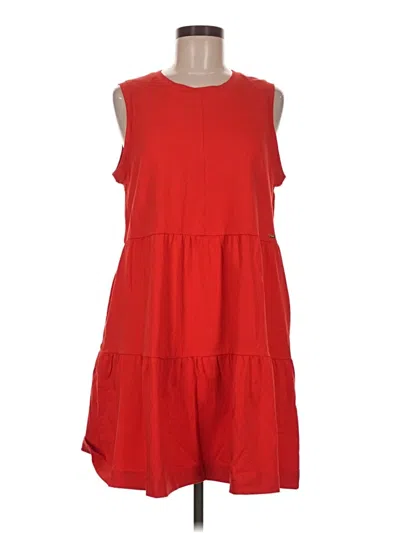Pre-owned Dkny Casual Dress In Red