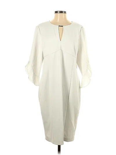 Pre-owned Dkny Casual Dress In White