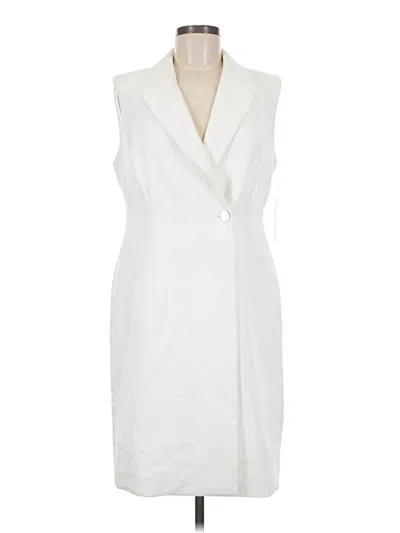 Pre-owned Dkny Casual Dress In White